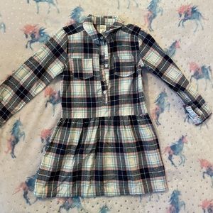 Carters Girl Size 6 Flannel Dress Perfect For Fall Pink Blue Black Plaid Cute